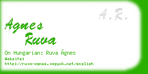 agnes ruva business card